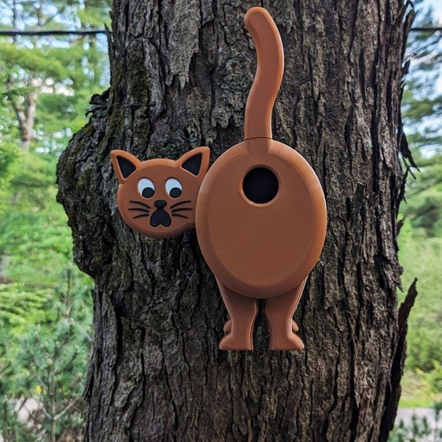 Comical Cat Butthole Birdhouse – Funny Outdoor Birdhouse – Unique Gag Gift for Backyard, Porch, or Garden – Weather - Resistant Cat Birdhouse - Bird House - Custom Crafting Alliance, LLC