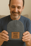 Custom Beanie with Laser - Engraved Leatherette Patch – Stylish & Warm Personalized Winter Accessory - Custom Crafting Alliance, LLC