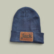 Custom Beanie with Laser - Engraved Leatherette Patch – Stylish & Warm Personalized Winter Accessory - Hats - Custom Crafting Alliance, LLC