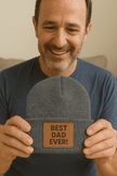 Custom Beanie with Laser - Engraved Leatherette Patch – Stylish & Warm Personalized Winter Accessory - Hats - Custom Crafting Alliance, LLC