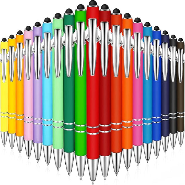 Custom Engraved 2 - in - 1 Stylus & Ballpoint Pen – Sleek Metal Design, Smooth Black Ink, Personalized Branding Gift - Pens - Custom Crafting Alliance, LLC