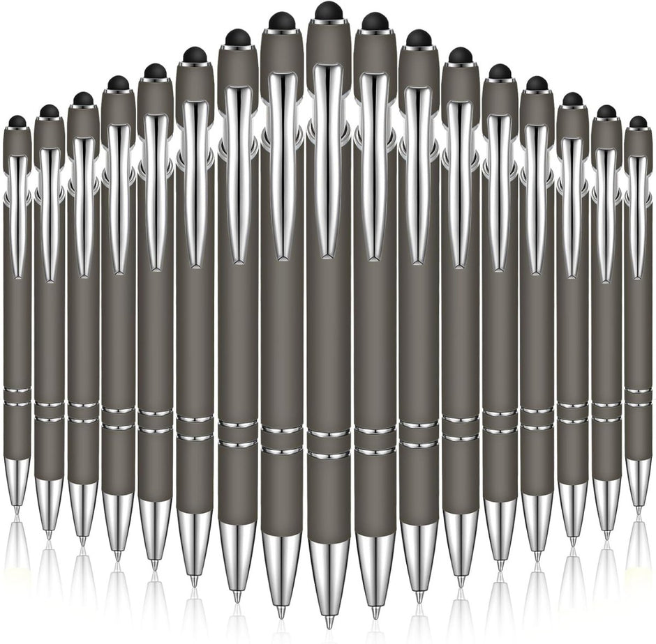 Custom Engraved 2 - in - 1 Stylus & Ballpoint Pen – Sleek Metal Design, Smooth Black Ink, Personalized Branding Gift - Pens - Custom Crafting Alliance, LLC