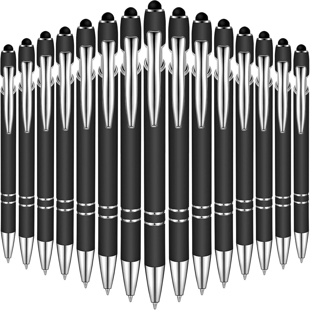 Custom Engraved 2 - in - 1 Stylus & Ballpoint Pen – Sleek Metal Design, Smooth Black Ink, Personalized Branding Gift - Pens - Custom Crafting Alliance, LLC
