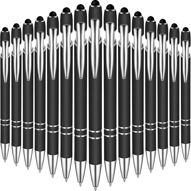 Custom Engraved 2 - in - 1 Stylus & Ballpoint Pen – Sleek Metal Design, Smooth Black Ink, Personalized Branding Gift - Pens - Custom Crafting Alliance, LLC