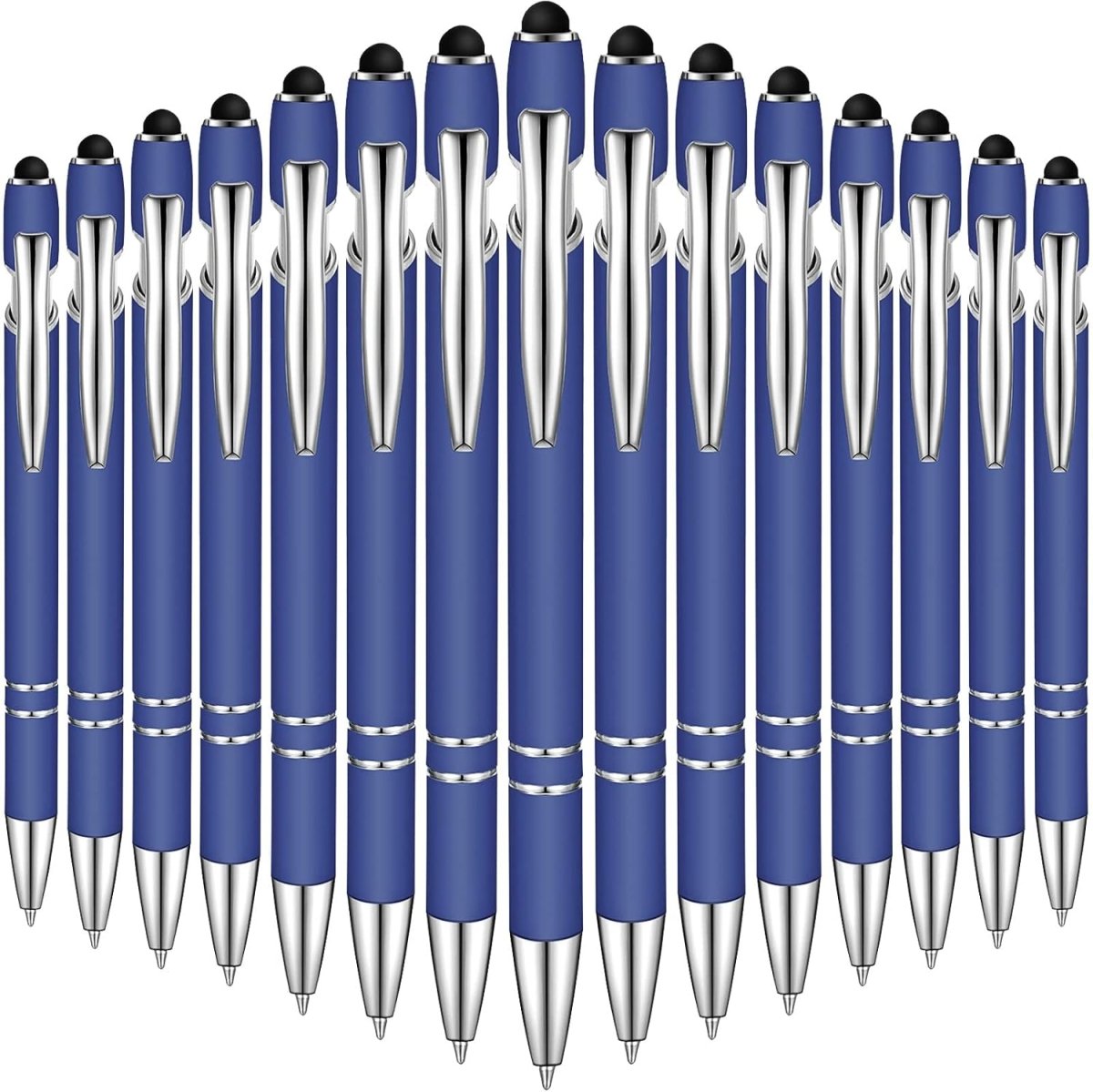 Custom Engraved 2 - in - 1 Stylus & Ballpoint Pen – Sleek Metal Design, Smooth Black Ink, Personalized Branding Gift - Pens - Custom Crafting Alliance, LLC