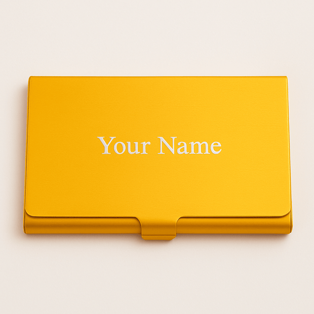 Custom Engraved Stainless Steel Card Holder – Slim Anti - Fingerprint Business & Credit Card Organizer - Custom Crafting Alliance, LLC