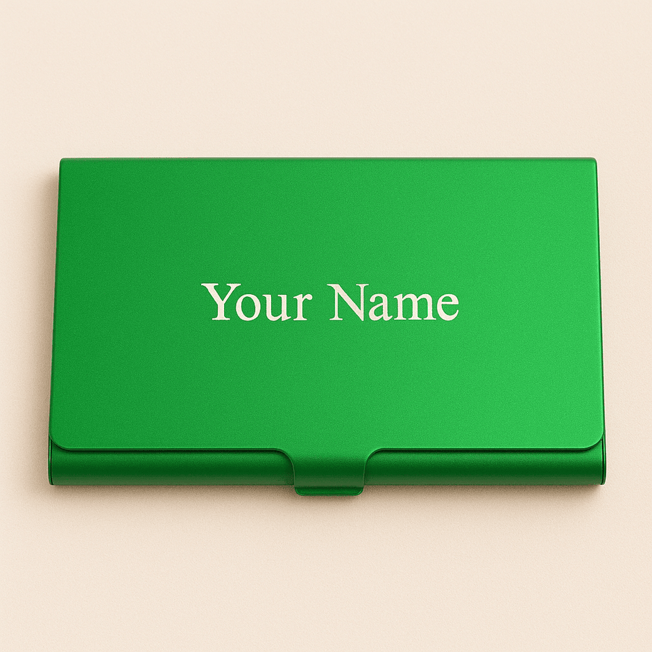 Custom Engraved Stainless Steel Card Holder – Slim Anti - Fingerprint Business & Credit Card Organizer - Business Card Holder - Custom Crafting Alliance, LLC