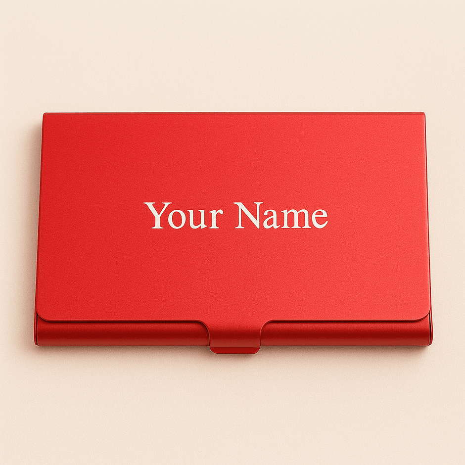 Custom Engraved Stainless Steel Card Holder – Slim Anti - Fingerprint Business & Credit Card Organizer - Business Card Holder - Custom Crafting Alliance, LLC