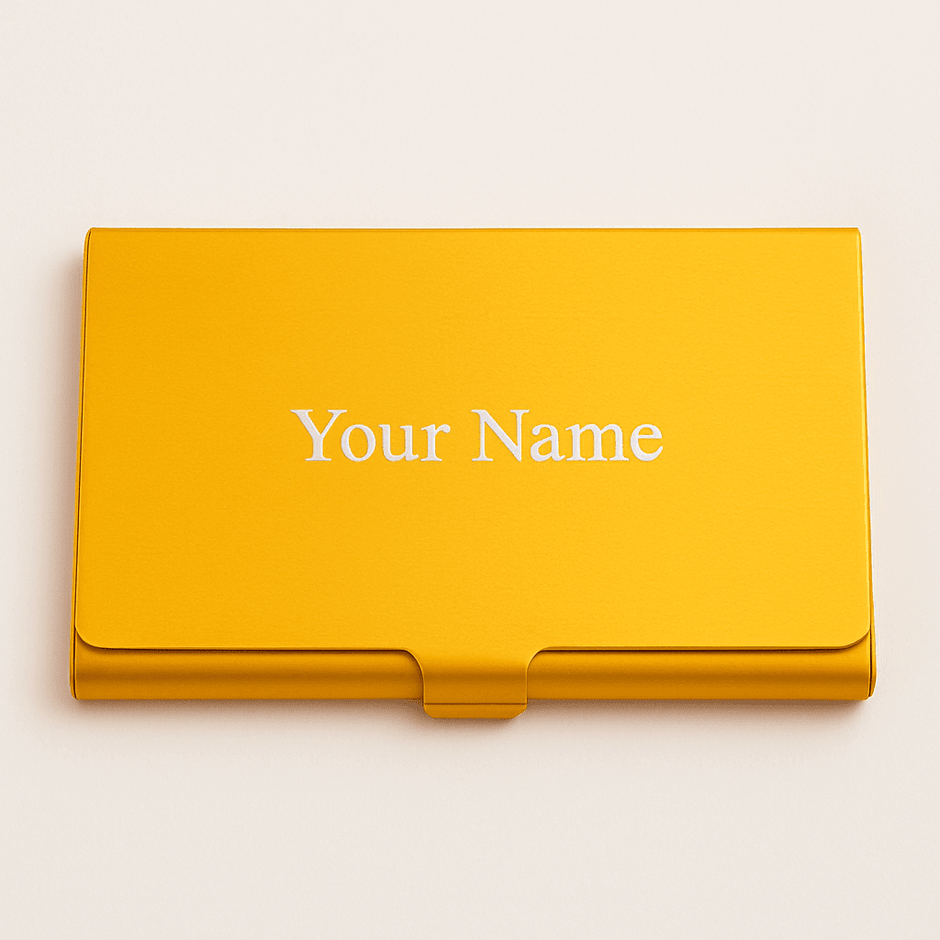 Custom Engraved Stainless Steel Card Holder – Slim Anti - Fingerprint Business & Credit Card Organizer - Business Card Holder - Custom Crafting Alliance, LLC