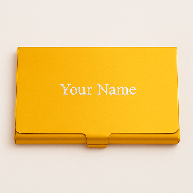 Custom Engraved Stainless Steel Card Holder – Slim Anti - Fingerprint Business & Credit Card Organizer - Business Card Holder - Custom Crafting Alliance, LLC
