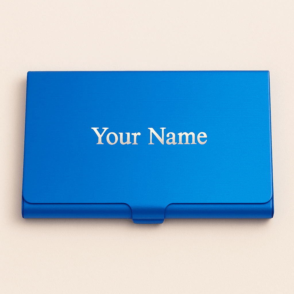 Custom Engraved Stainless Steel Card Holder – Slim Anti - Fingerprint Business & Credit Card Organizer - Business Card Holder - Custom Crafting Alliance, LLC