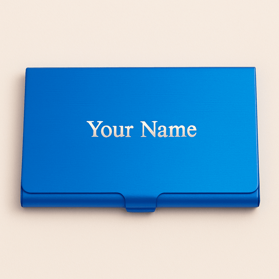 Custom Engraved Stainless Steel Card Holder – Slim Anti - Fingerprint Business & Credit Card Organizer - Business Card Holder - Custom Crafting Alliance, LLC