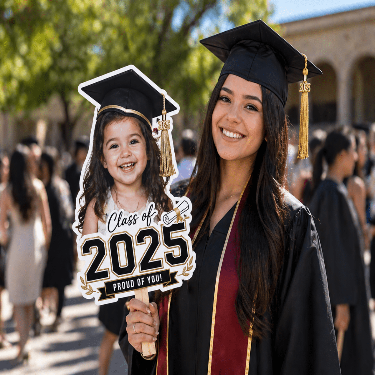 Custom Graduation Photo Prop – Then & Now Personalized Baby Photo Sign - Signs - Custom Crafting Alliance, LLC