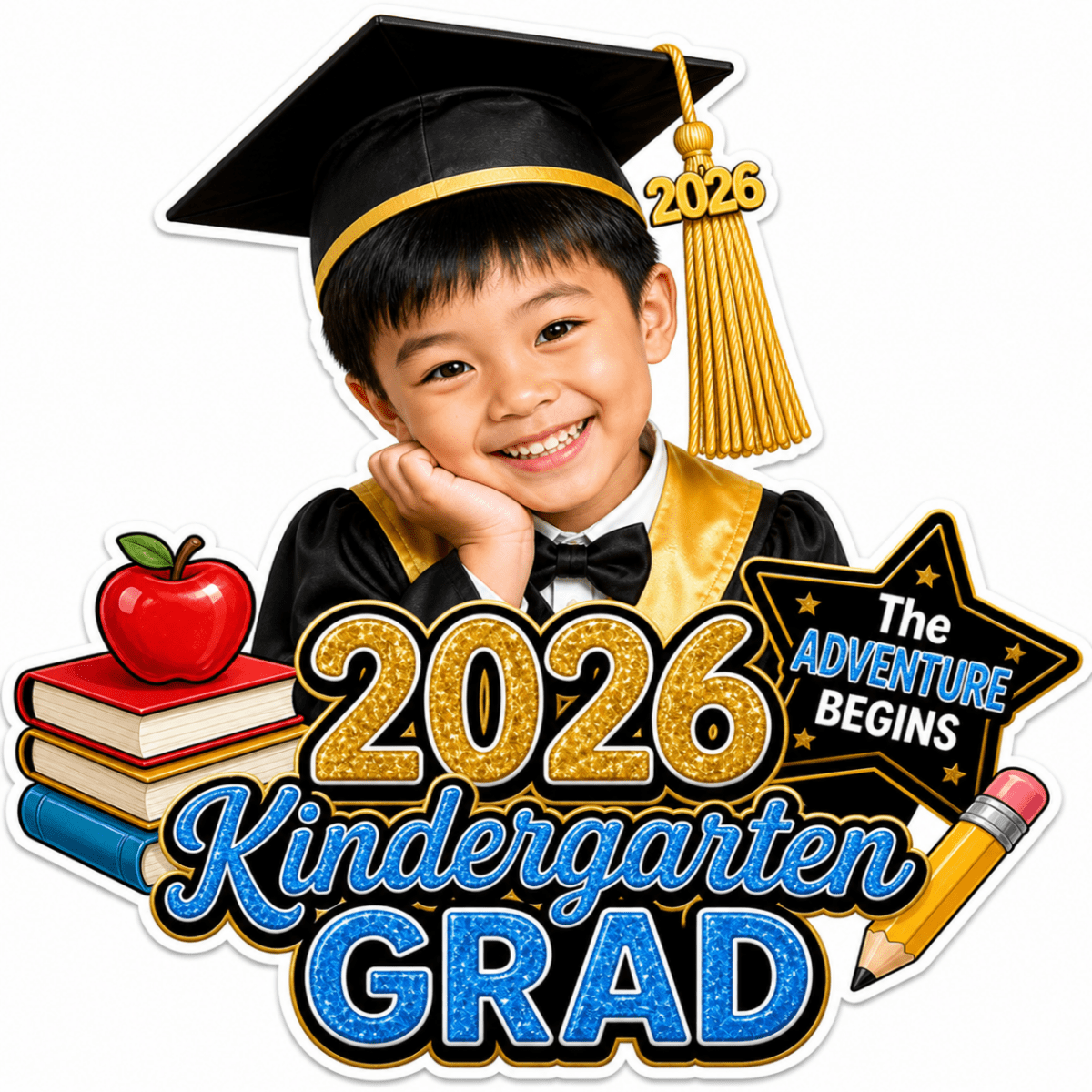 Custom Graduation Photo Prop – Then & Now Personalized Baby Photo Sign - Signs - Custom Crafting Alliance, LLC