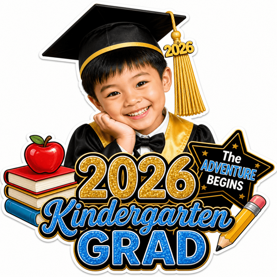 Custom Graduation Photo Prop – Then & Now Personalized Baby Photo Sign - Signs - Custom Crafting Alliance, LLC