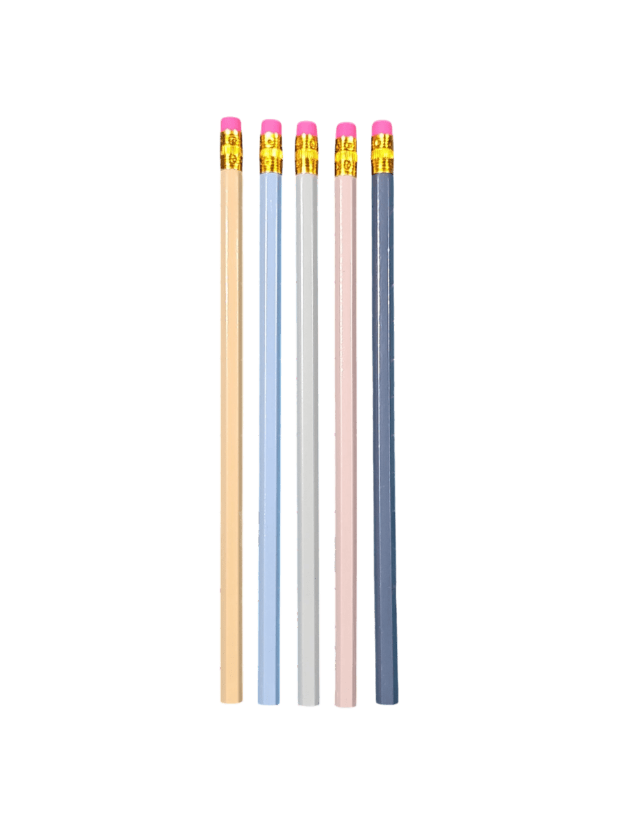 Custom Laser - Engraved Pastel Pencils – Personalized Hexagon Wood Pencils for Gifts, Events & Branding - Pencil - Custom Crafting Alliance, LLC