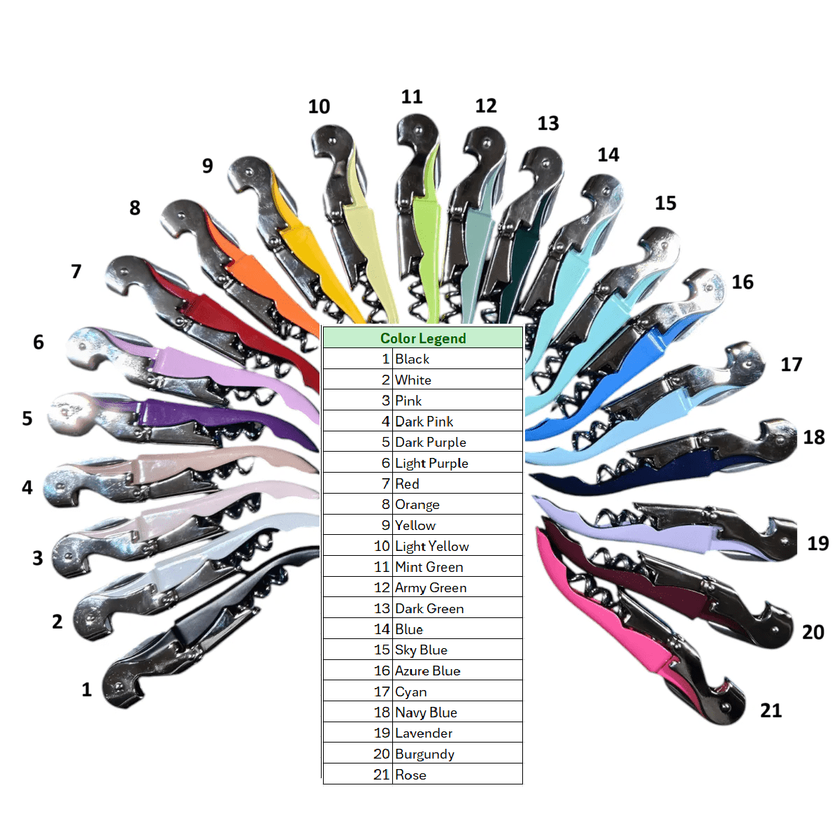 Custom Laser - Engraved Waiter’s Corkscrew | Wine Key — 21 Colors - Cocktail Shakers & Tools - Custom Crafting Alliance, LLC