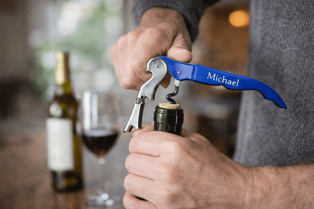 Custom Laser - Engraved Waiter’s Corkscrew | Wine Key — 21 Colors - Cocktail Shakers & Tools - Custom Crafting Alliance, LLC