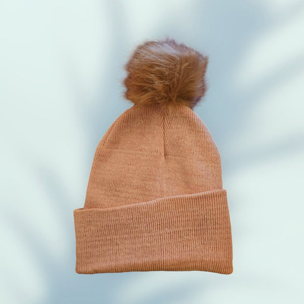 Customizable Beanie with Handsewn Pom - Pom – Stylish & Warm Winter Accessory - Hats - Custom Crafting Alliance, LLC