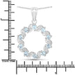 1.10 Carat Genuine Aquamarine and White Topaz .925 Sterling Silver Pendant