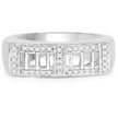 14K Yellow Gold Plated 0.19 Carat Genuine White Diamond .925 Sterling Silver Ring