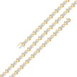 10k Yellow Gold Plated .925 Sterling Silver 2.00 Cttw Round-Cut Diamond Link 7