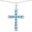 3.85 Carat Genuine Blue Topaz .925 Sterling Silver Pendant