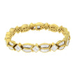 14K Yellow Gold 8 1/5 Cttw Baguette and Princess-Cut Diamond Geometric Twist Link Bracelet (G-H Color, VS1-VS2 Clarity) - Size 7