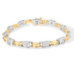 14K Two-Tone Gold 1.00 Cttw Princess-Cut Diamond Chain Link 7