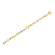 14K Yellow Gold 7.50 Cttw Princess and Baguette Diamond Geometric Link Bracelet