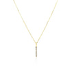 14k Yellow Gold Bar Pendant with Diamonds