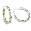5.10 Carat Genuine Peridot .925 Sterling Silver Earrings