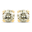 0.98 Carat Genuine LB Diamond 14K Yellow Gold Earrings
