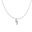 .925 Sterling Silver Diamond Accent Bypass Curve 18