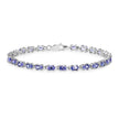 6.25 Carat Genuine Tanzanite .925 Sterling Silver Bracelet