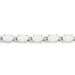 3.50 Carat Genuine Created Opal .925 Sterling Silver Bracelet