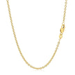 14k Yellow Gold Round Cable Link Chain 1.9mm