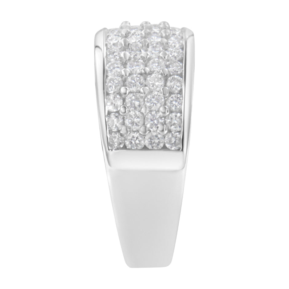 14K White Gold Round Cut Diamond Ring (1.0 Cttw, H-I Color, SI2-I1 Clarity) - Size 6-1/2
