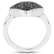 0.24 Carat Genuine Black Diamond .925 Sterling Silver Ring
