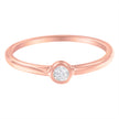 14K Rose Gold Plated .925 Sterling Silver Miracle Set Diamond Ring (1/20 Cttw, J-K Color, I1-I2 Clarity) - Size 6