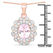 4.26 Carat Genuine Kunzite and White Topaz .925 Sterling Silver Pendant
