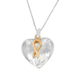 10K Yellow Gold Over Silver Heart Pendant Necklace