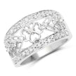 0.31 Carat Genuine White Diamond .925 Sterling Silver Ring