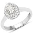 14K White Gold 0.63 Carat Genuine White Diamond Ring