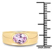 14K Yellow Gold Plated 2.40 Carat Genuine Kunzite .925 Sterling Silver Ring