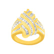 10K Yellow Gold Diamond Bypass Ring (1.0 cttw, H-I Color, I2-I3 Clarity)