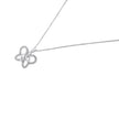.925 Sterling Silver 1/4 cttw Prong-Set Diamond Butterfly 18