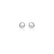 14k White Gold Classic Stud Earrings (8.0 mm)