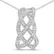 0.54 Carat Genuine White Diamond .925 Sterling Silver Pendant