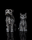 Day of the Dead Pet Figurines: Skeletal Dog and Cat - Custom Crafting Alliance